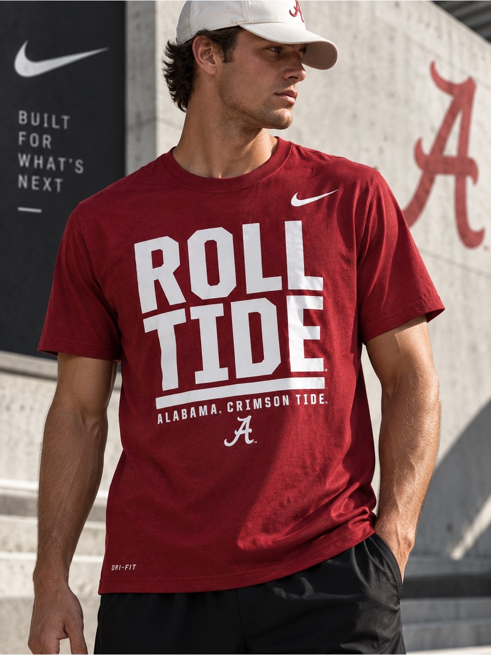 Nike Alabama Crimson Tide Roll Tide Dri-FIT T-Shirt Crimson Men’s M